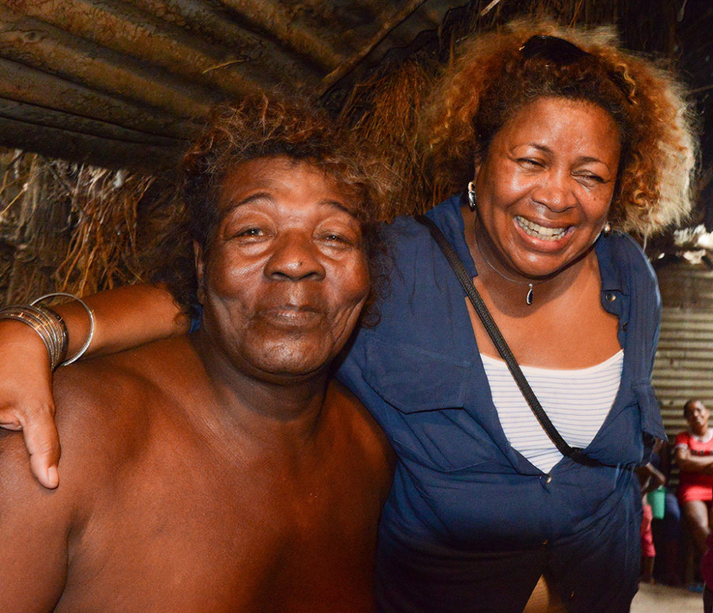 The great Antandroy traditional musician Remanindry and his star student Monika Njava of Toko Telo. At Remanindry's home in Tulear.