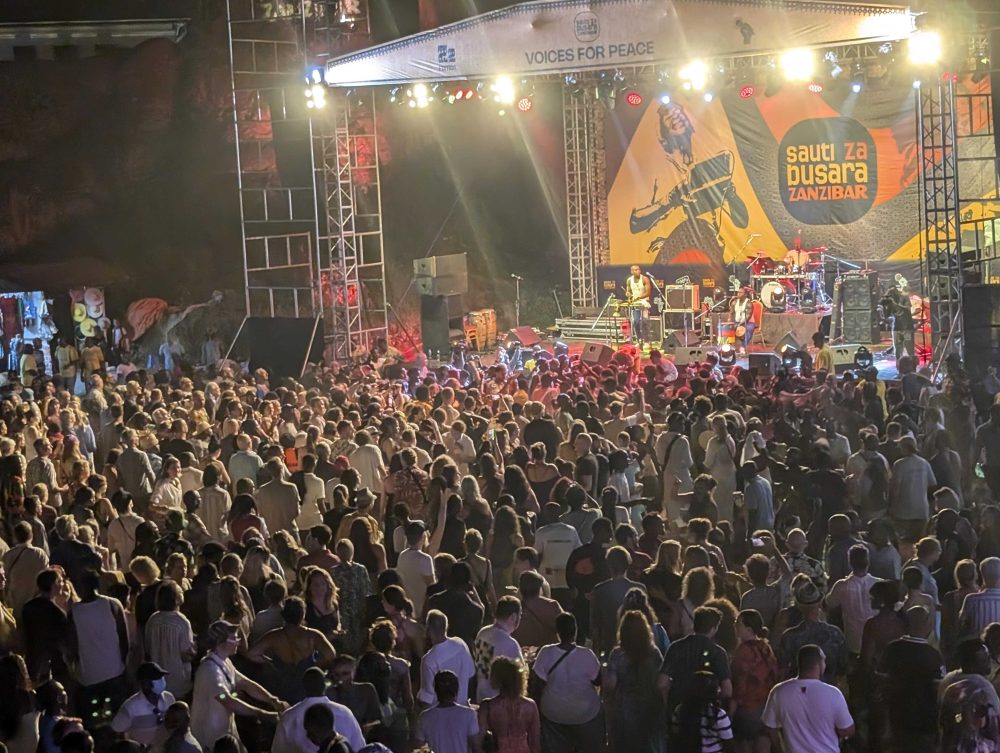 Crowd at Sauti za Busara 2025 Festival at Old Fort in Stone Town